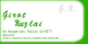 girot muzlai business card